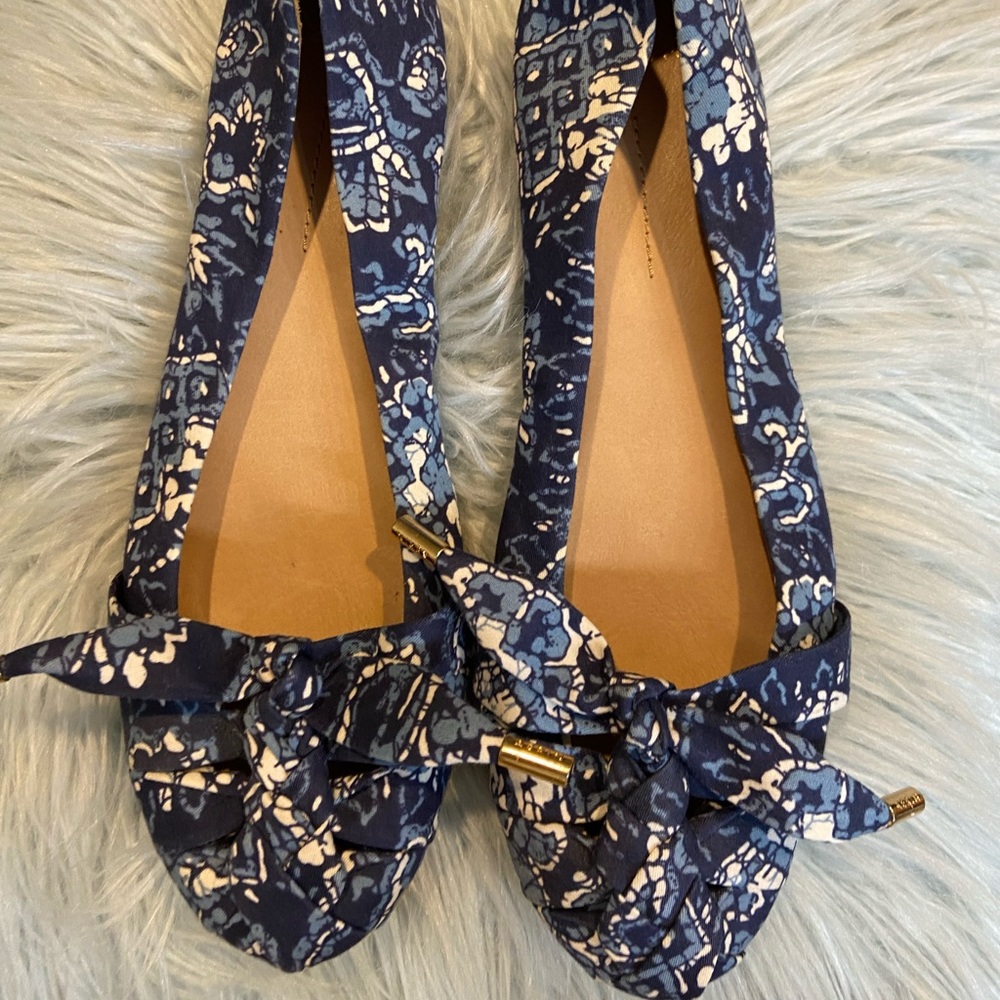 AERIN Zahara Blue Batik Espadrille Ballet Flats - Picture 12 of 15